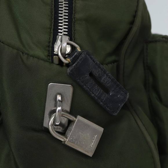 PRADA Hand Bag Nylon Khaki Auth 72642 - Picture 10 of 16